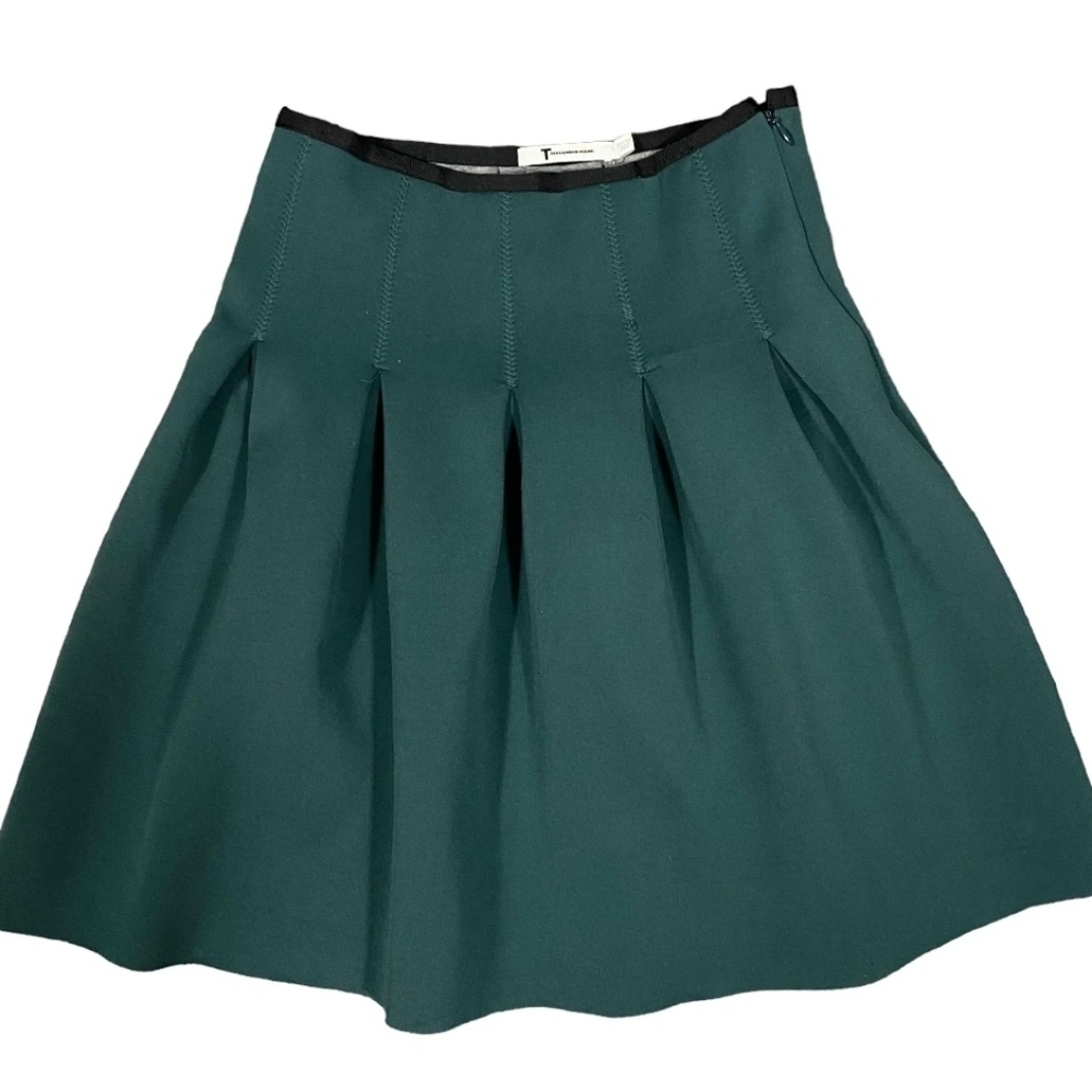 T Alexander Wang Scuba Neoprene Athleisure Athletic Pleated Mini Skirt Size S